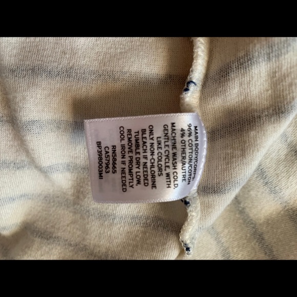 Super Soft Navy & White Striped BP hoodie - Picture 5 of 5